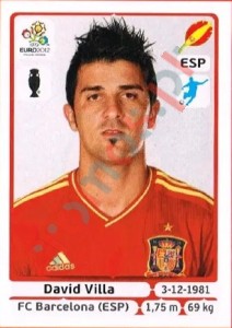 304 David Villa – UEFA Euro Poland-Ukraine 2012 Panini
