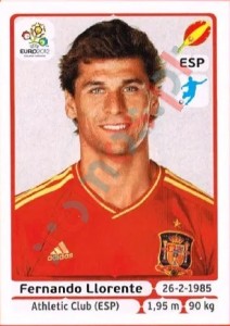 306 Fernando Llorente – UEFA Euro Poland-Ukraine 2012 Panini