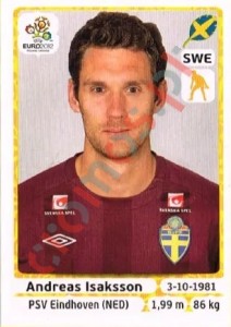432 Andreas Isaksson – UEFA Euro Poland-Ukraine 2012 Panini