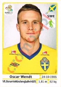 439 Oscar Wendt – UEFA Euro Poland-Ukraine 2012 Panini