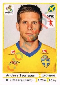 441 Anders Svensson – UEFA Euro Poland-Ukraine 2012 Panini