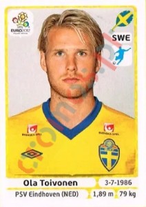 449 Ola Toivonen – UEFA Euro Poland-Ukraine 2012 Panini