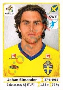 450 Johan Elmander – UEFA Euro Poland-Ukraine 2012 Panini