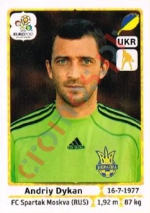 403 Andriy Dykan – UEFA Euro Poland-Ukraine 2012 Panini