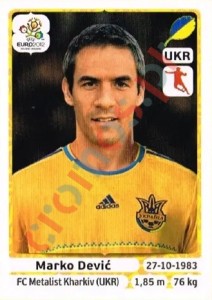 417 Marko Dević – UEFA Euro Poland-Ukraine 2012 Panini