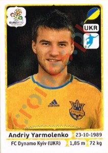419 Andriy Yarmolenko – UEFA Euro Poland-Ukraine 2012 Panini