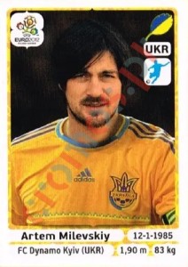 421 Artem Milevskiy – UEFA Euro Poland-Ukraine 2012 Panini