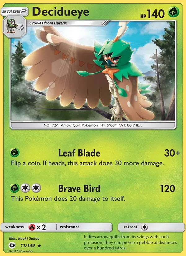 11 Decidueye – Sun & Moon