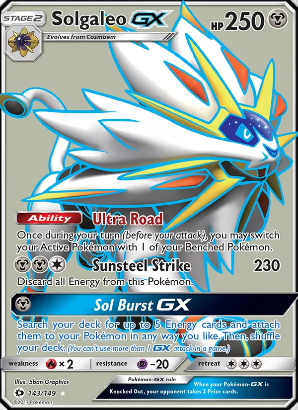 143 Solgaleo GX – Sun & Moon