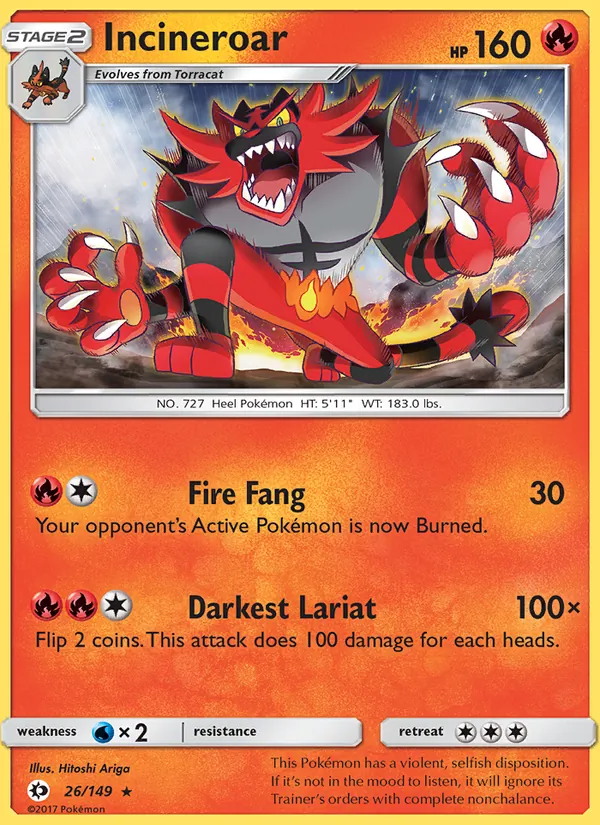 26 Incineroar – Sun & Moon