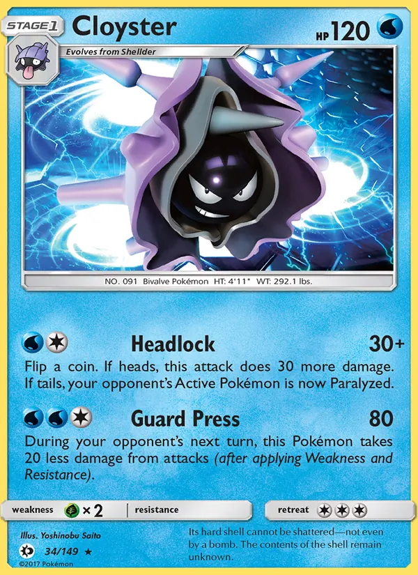 34 Cloyster – Sun & Moon