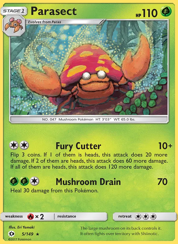 5 Parasect – Sun & Moon