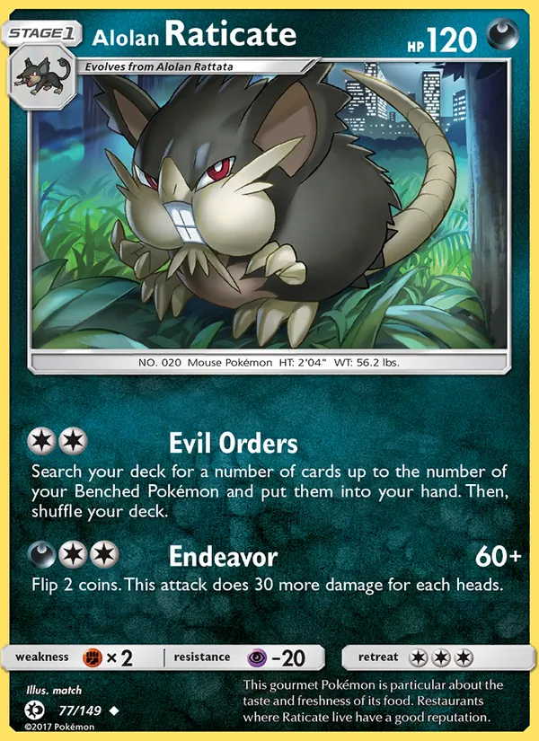 77 Alolan Raticate – Sun & Moon