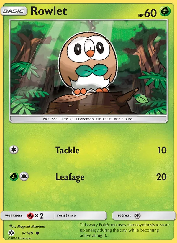9 Rowlet – Sun & Moon