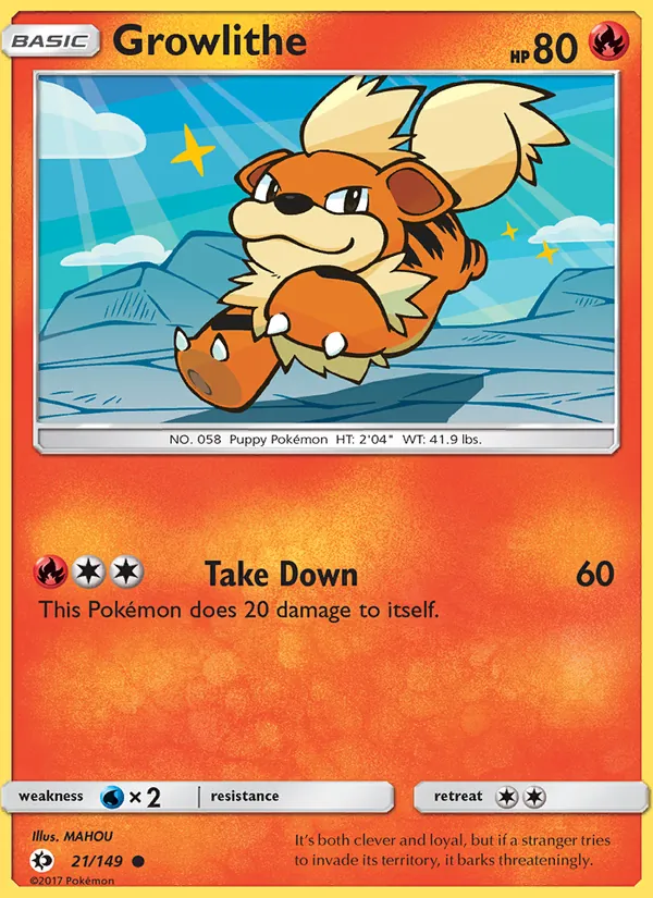 21-RH Growlithe – Sun & Moon