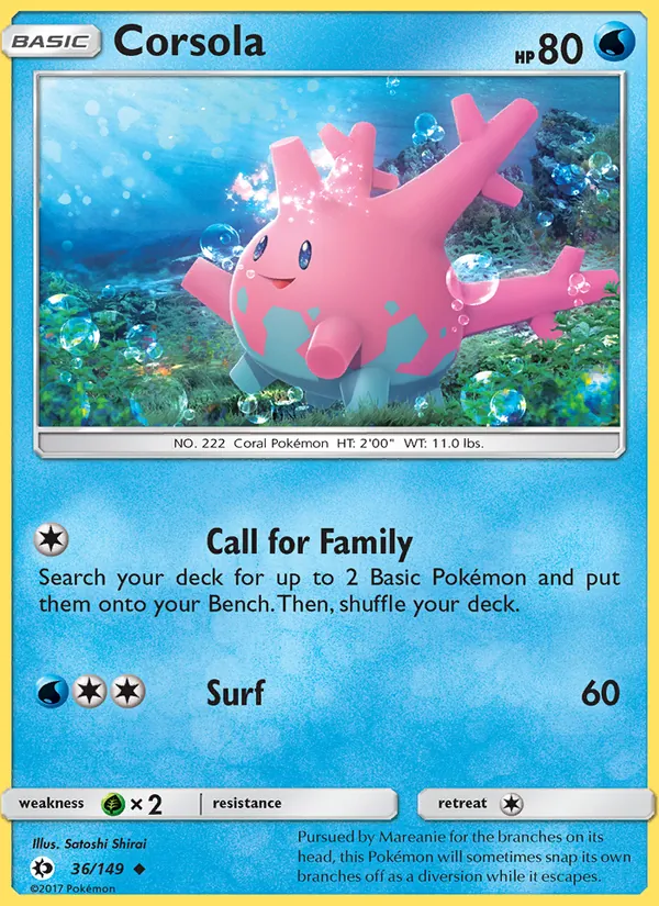 36-RH Corsola – Sun & Moon