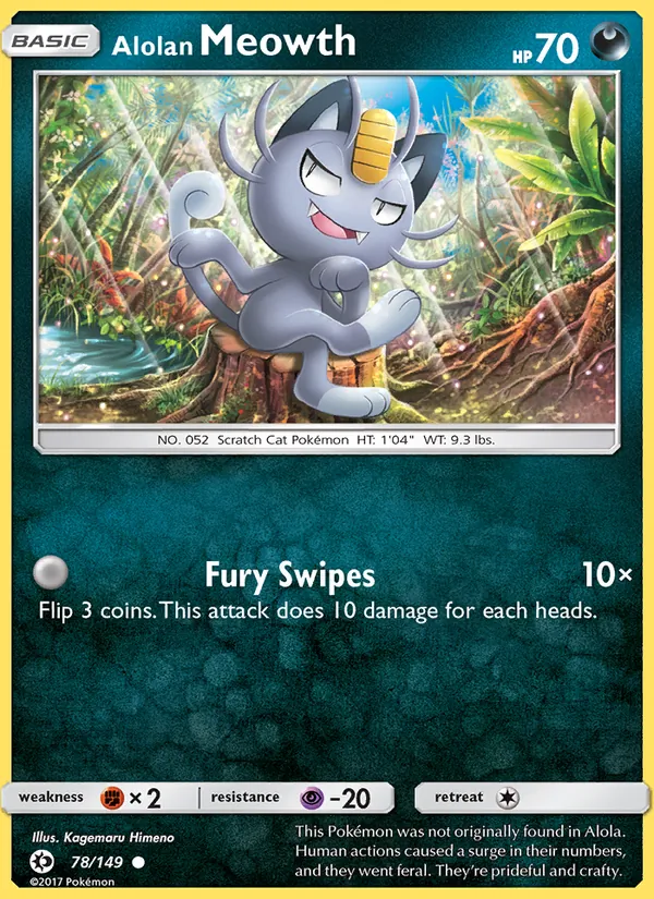 78-RH Alolan Meowth – Sun & Moon