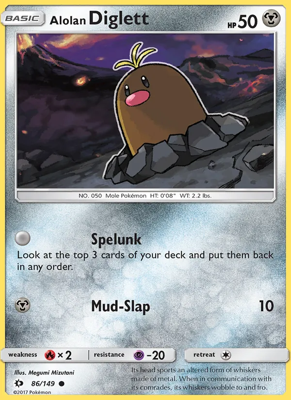 86-RH Alolan Diglett – Sun & Moon