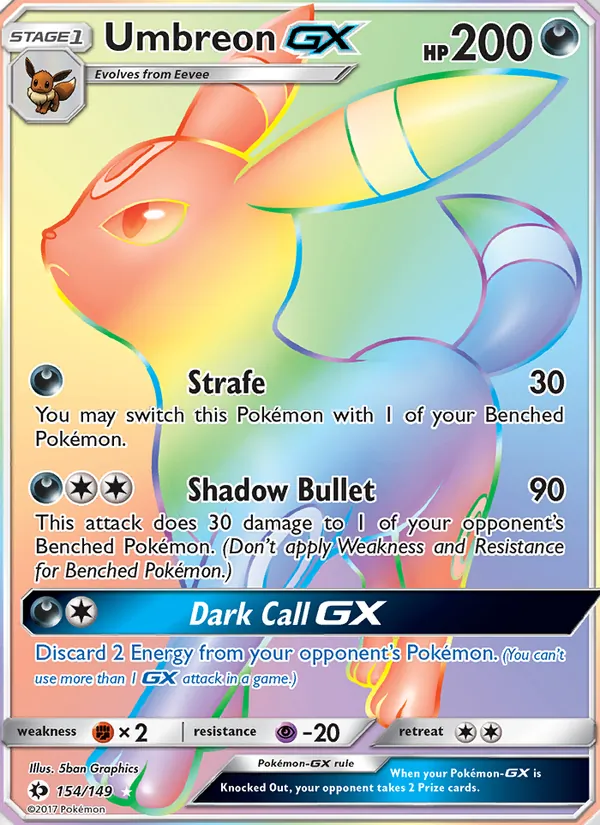 154 Umbreon GX – Sun & Moon