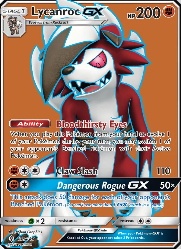 138 Lycanroc GX – Guardians Rising
