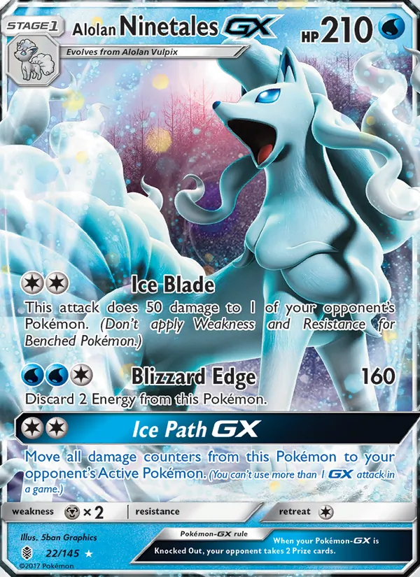 22 Alolan Ninetales GX – Guardians Rising