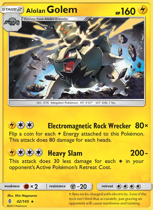 42 Alolan Golem – Guardians Rising