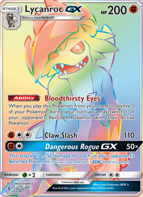 156 Lycanroc GX – Guardians Rising