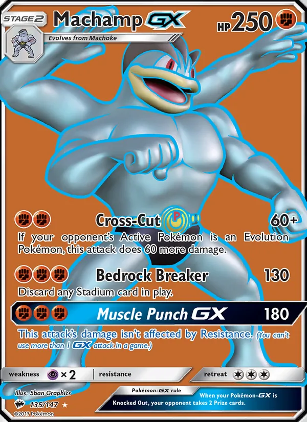 135 Machamp GX – Burning Shadows