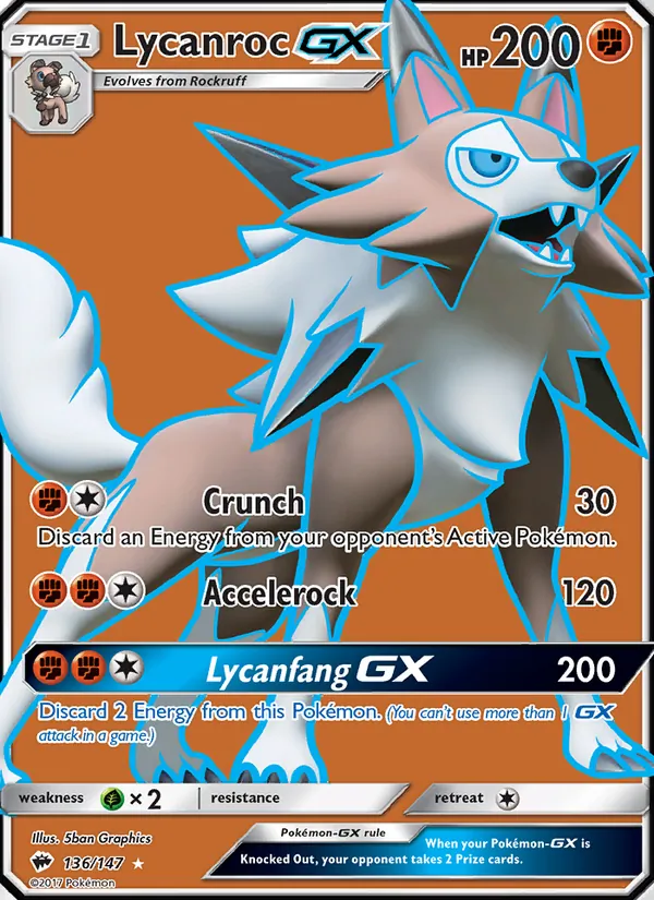 136 Lycanroc GX – Burning Shadows