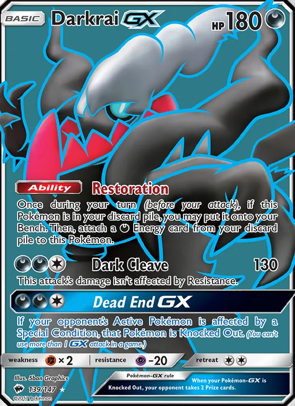 139 Darkrai GX – Burning Shadows