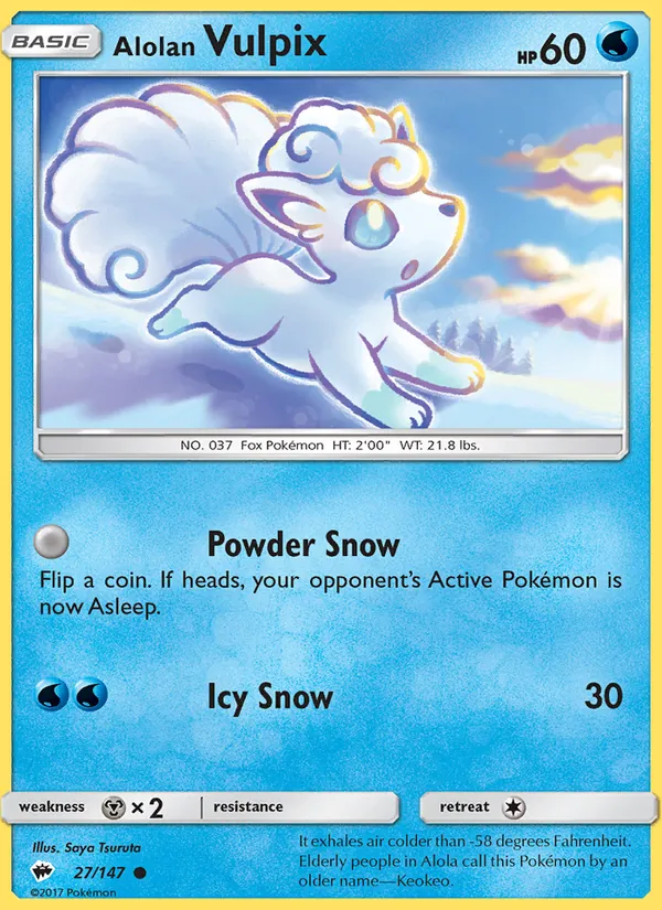 27 Alolan Vulpix – Burning Shadows