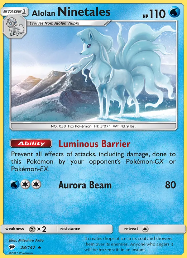 28 Alolan Ninetales – Burning Shadows