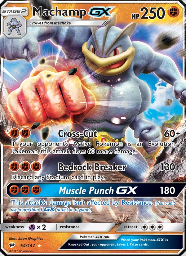 64 Machamp GX – Burning Shadows