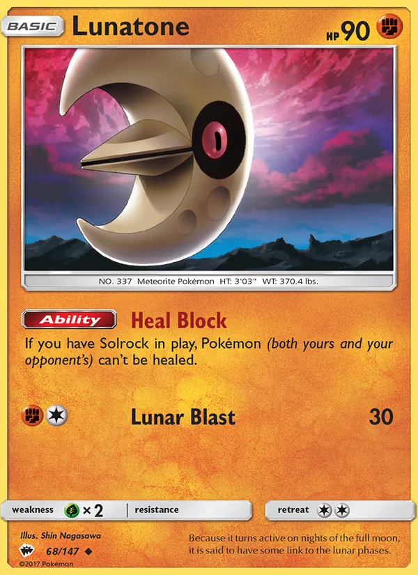 68 Lunatone – Burning Shadows