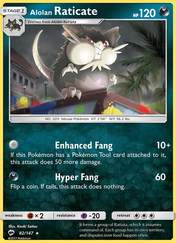 82 Alolan Raticate – Burning Shadows