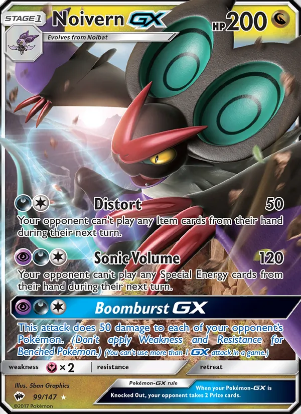 99 Noivern GX – Burning Shadows