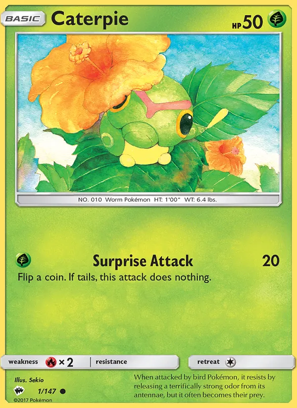 1-RH Caterpie – Burning Shadows