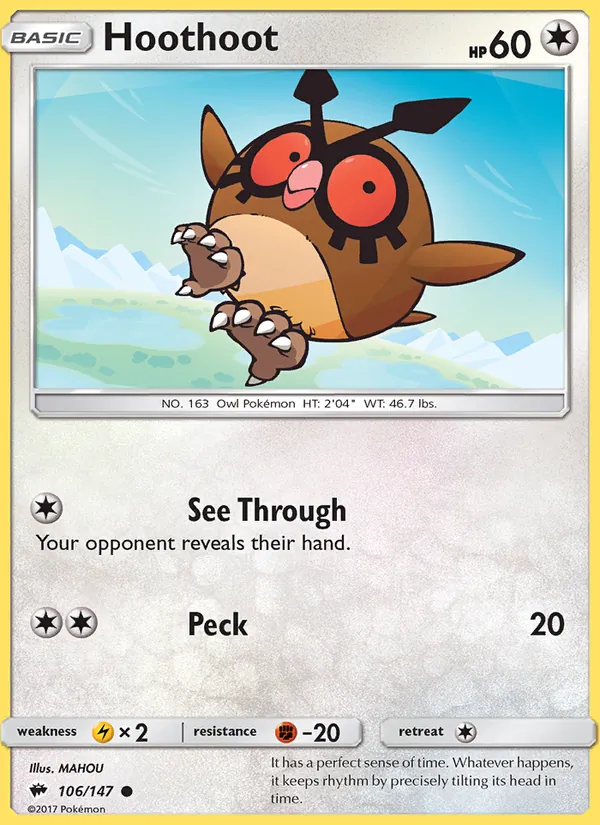 106-RH Hoothoot – Burning Shadows