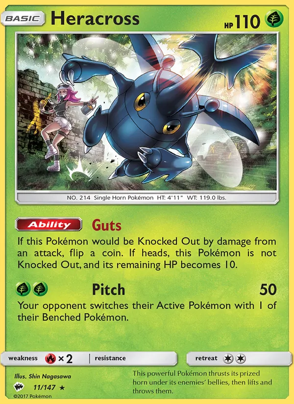 11-RH Heracross – Burning Shadows
