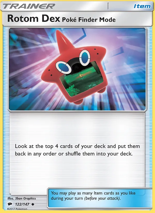 122-RH Rotom Dex—Poké Finder Mode – Burning Shadows
