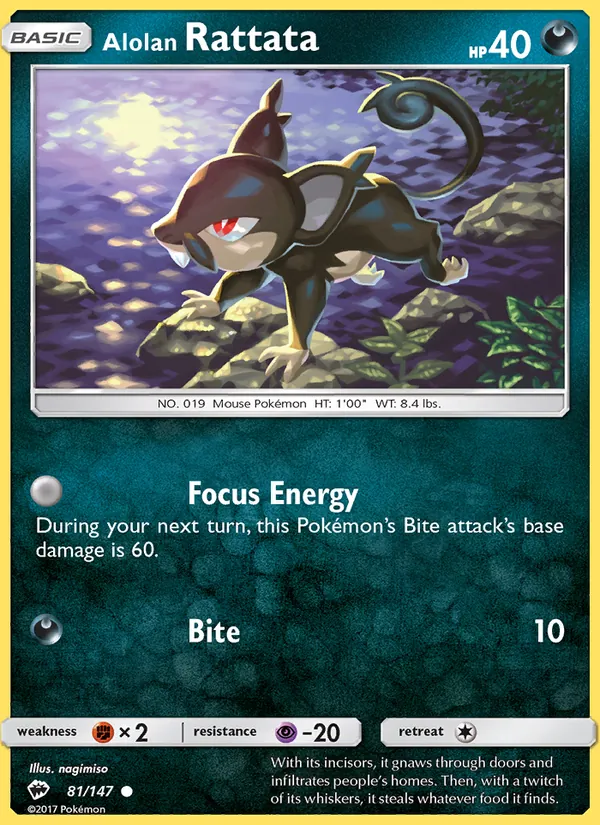 81-RH Alolan Rattata – Burning Shadows
