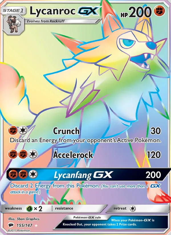 155 Lycanroc GX – Burning Shadows