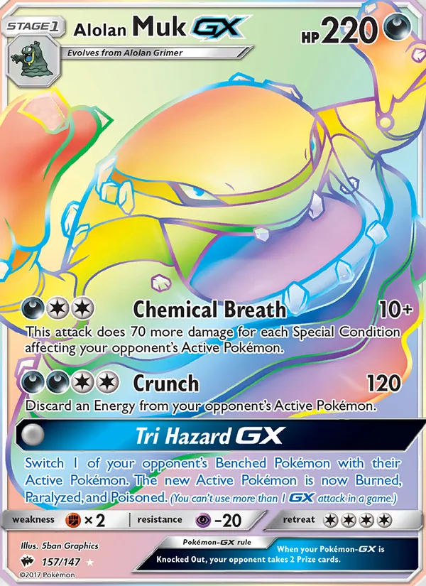 157 Alolan Muk GX – Burning Shadows