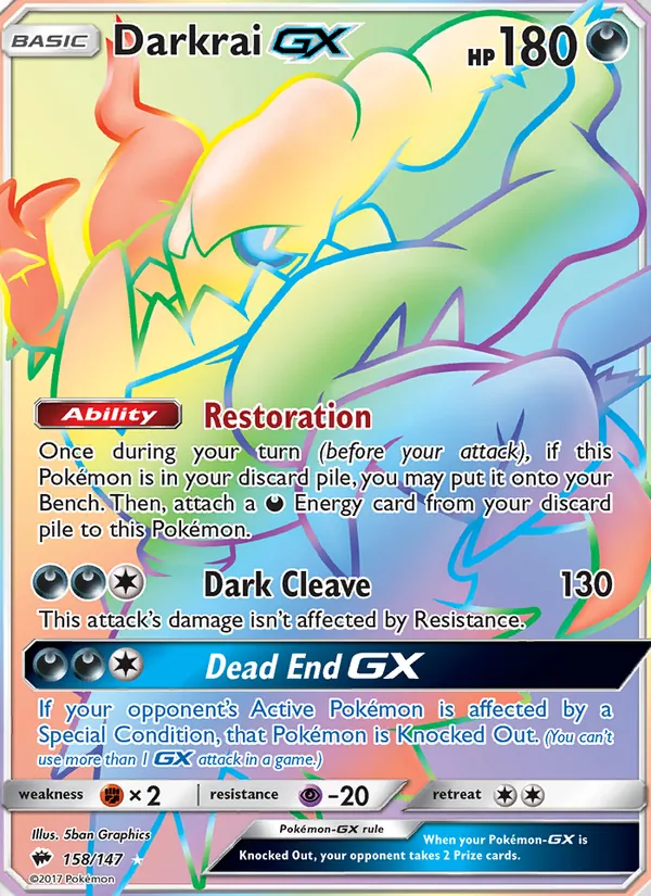 158 Darkrai GX – Burning Shadows
