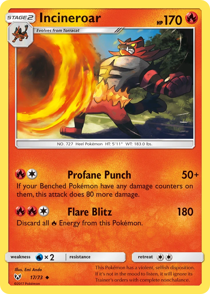 17 Incineroar – Shining Legends