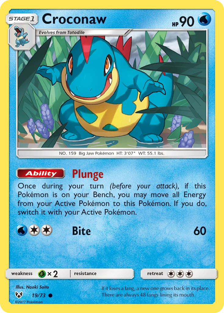 19 Croconaw – Shining Legends