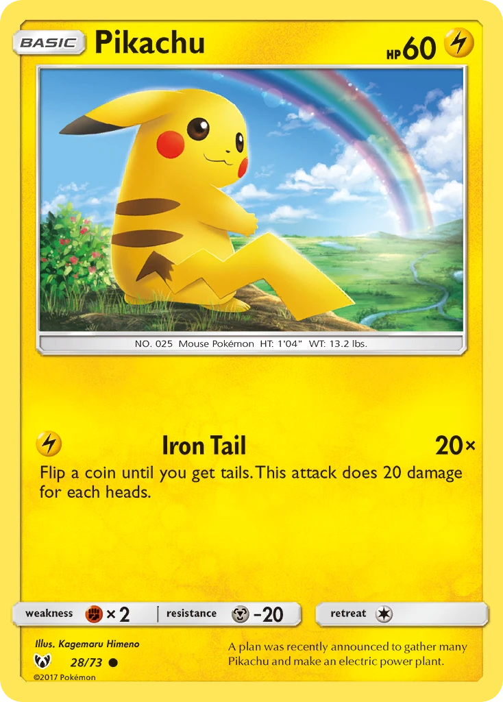 28 Pikachu – Shining Legends