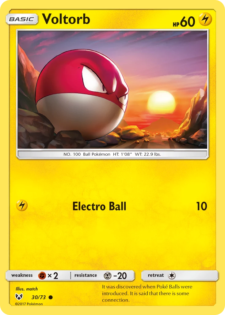 30 Voltorb – Shining Legends