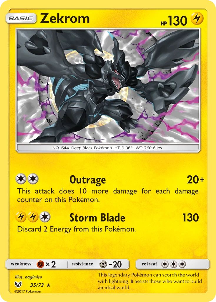 35 Zekrom – Shining Legends