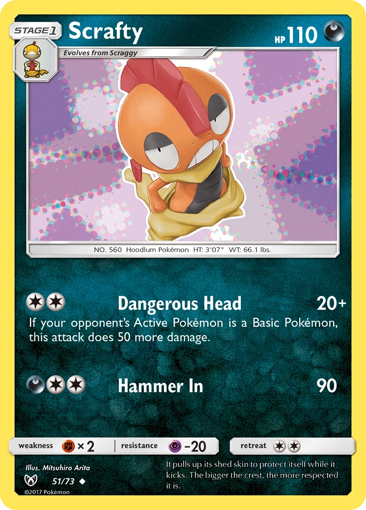 51 Scrafty – Shining Legends
